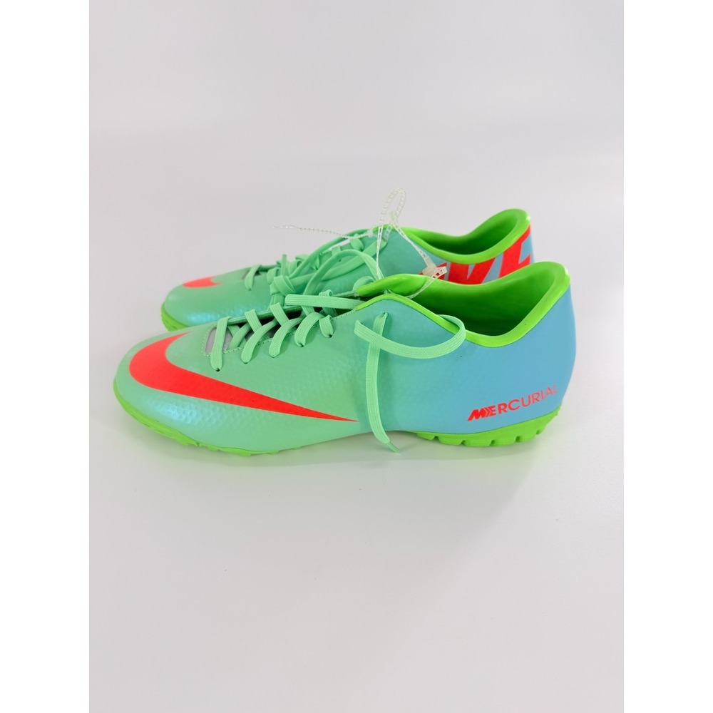 Nike Mercurial Indoor Soccer Shoes 555615-380 US Size Mens 7.5 New Green Blue